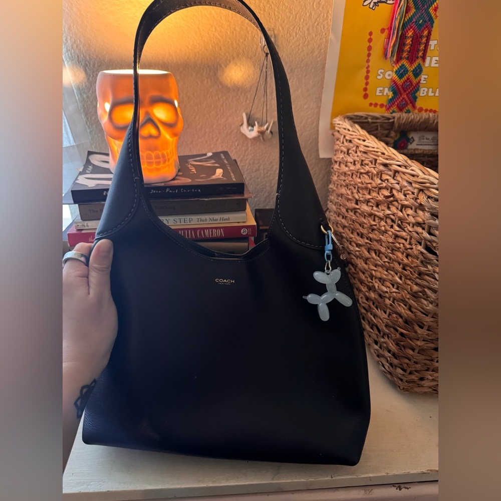 Coach Brooklyn 28 Shoulder Bag – Black Pebble Leather, Excellent Condition
